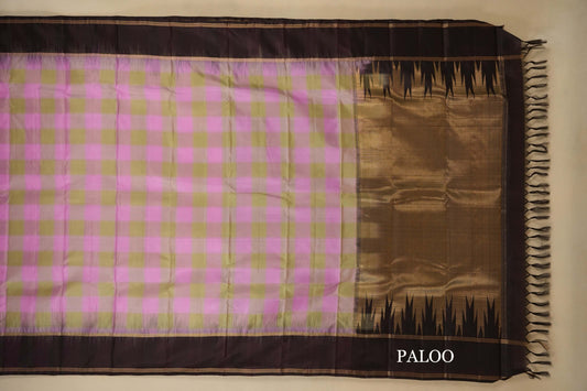 light weight kanchipuram silk saree paloo