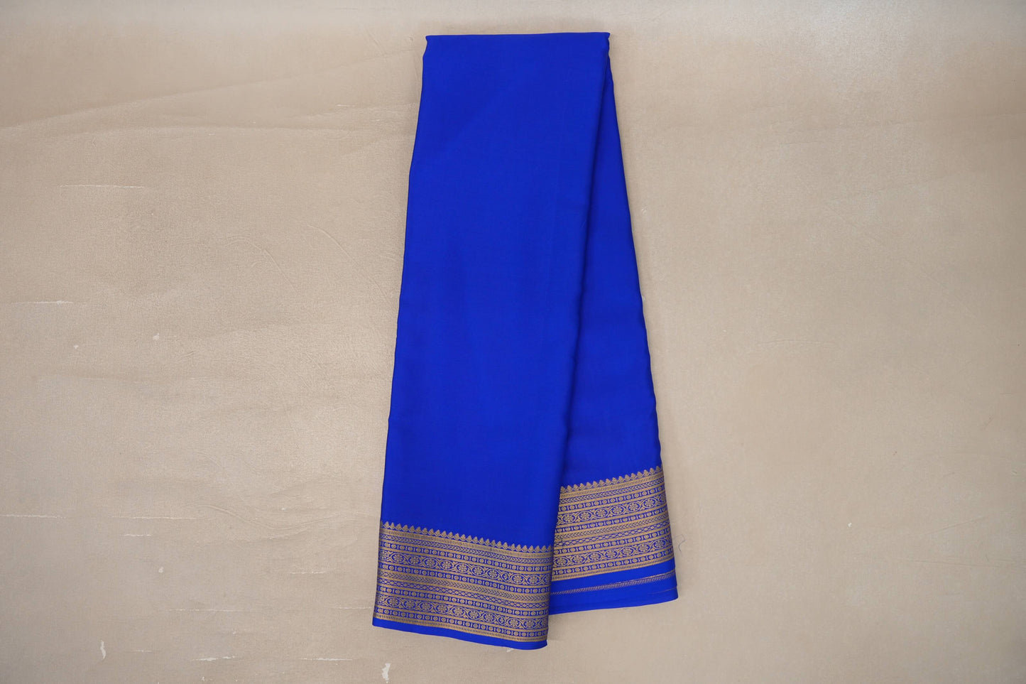 Bright Royal Blue Mysore Silk Saree by Shreenivas Silk