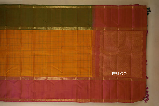 vintage kanjivaram silk saree paloo
