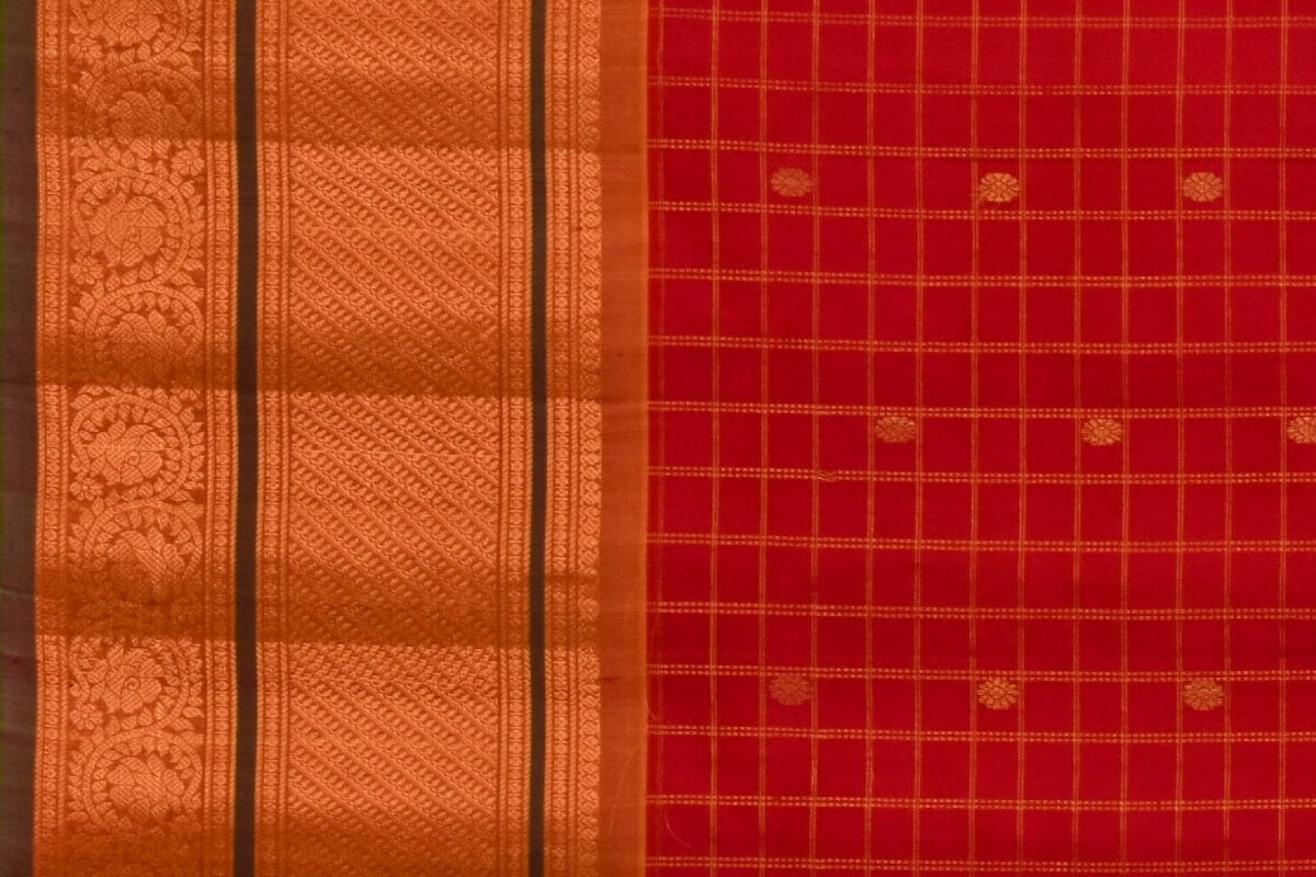 gadwal silk saree Indo fabric PSIF060099 - Parisera
