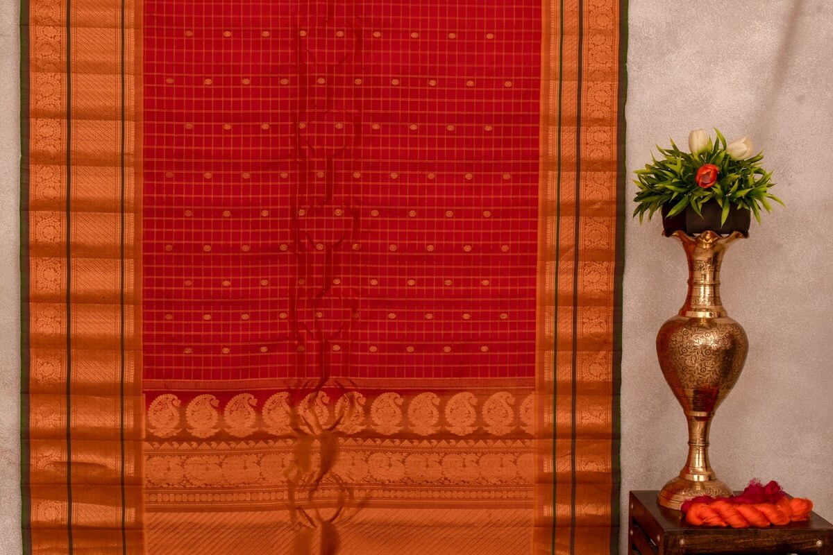 Indo fabric gadwal silk saree PSIF060099