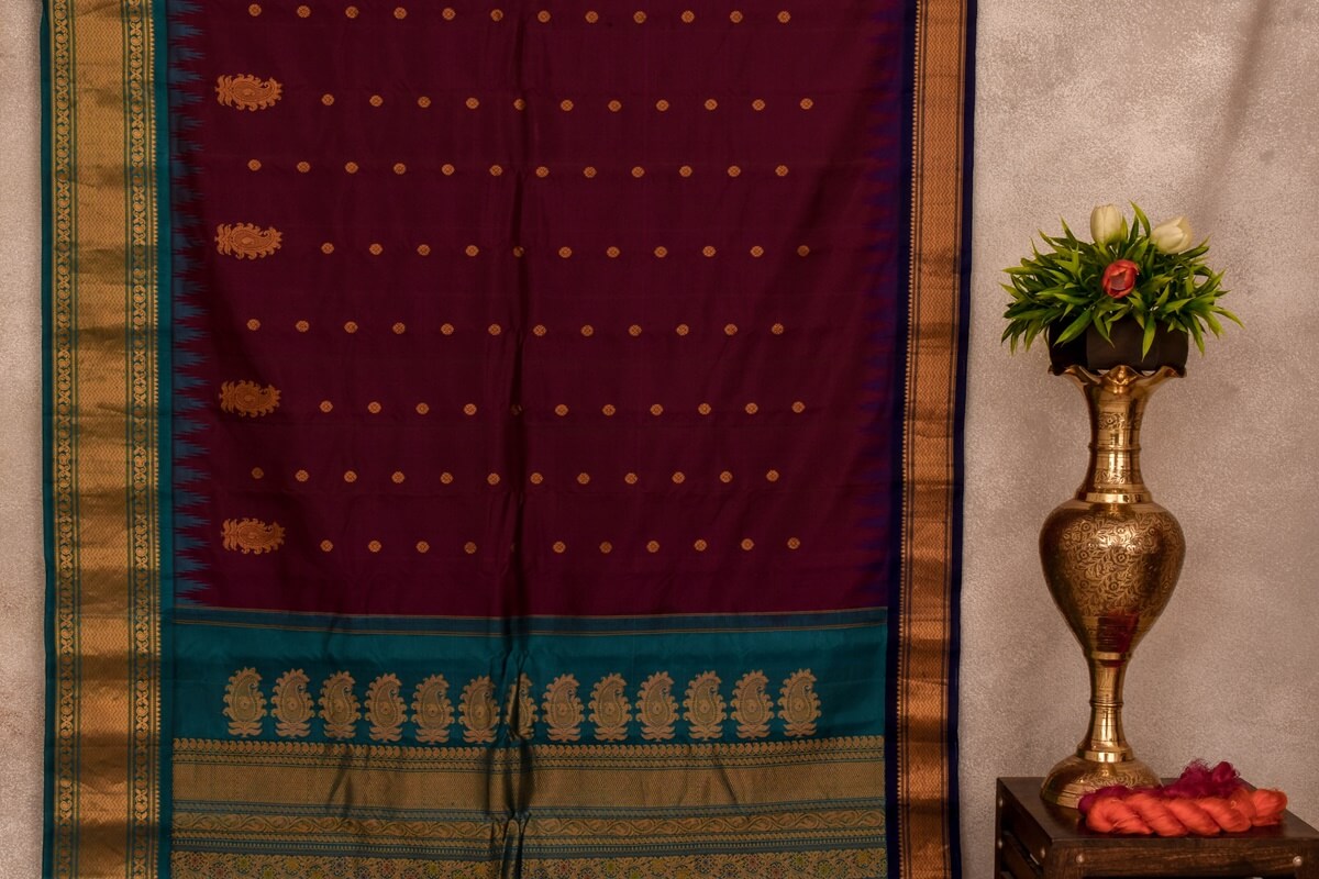 Indo fabric gadwal silk saree PSIF060094