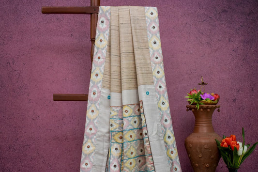 Ikat Tussar Silk saree by Sameeksha PSSH340009 - Parisera