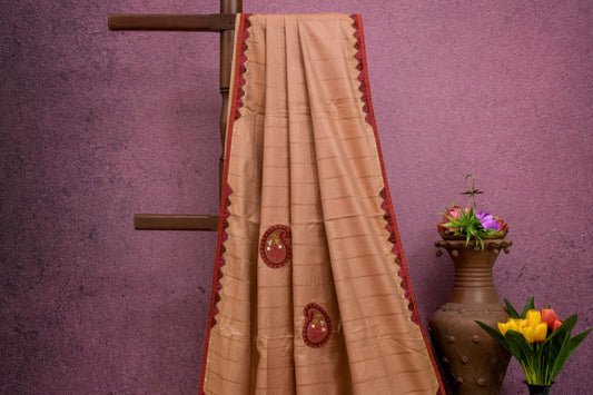 Patch work Tussar silk saree by Sameeksha PSSH34016 - Parisera