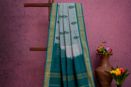 Hand painted Cotton saree by Sameeksha PSSH34019 - Parisera