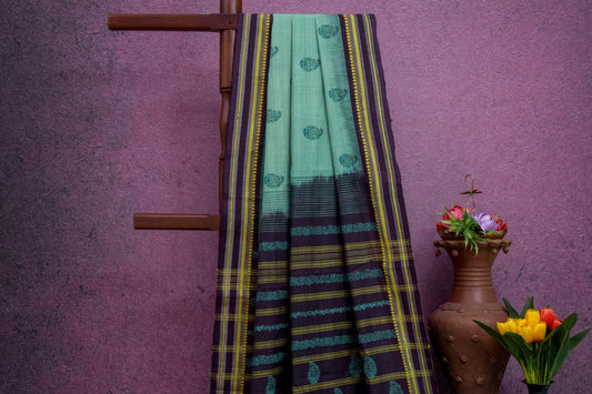 Block printed Cotton saree by Sameeksha PSSH34021 - Parisera
