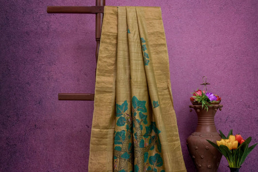 Hand painted Tussar silk saree by Sameeksha PSSH34026 - Parisera