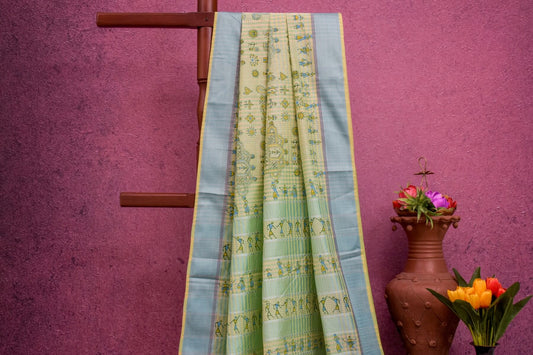 Worli print Silk cotton saree by Sameeksha PSSH34028 - Parisera