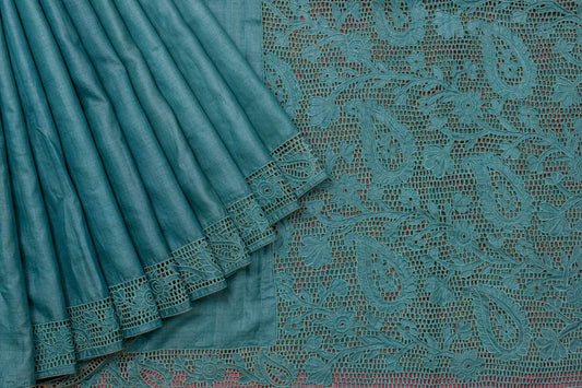 Cut work Tussar silk saree by Sameeksha PSSH34020 - Parisera