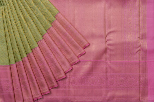 Light Green Kanjivaram Silk Saree by Tharakaram PSTK04058