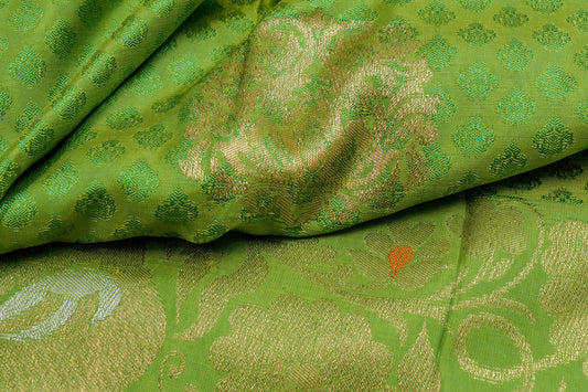 Green Wedding Kanjivaram silk saree PSSR014293 - Parisera