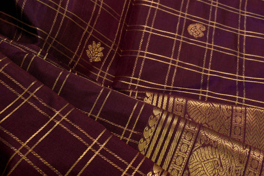 Maroon Wedding Kanjivaram silk saree PSSR014328 - Parisera