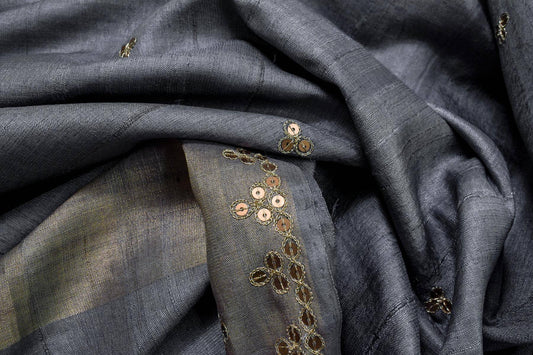 Bhagalpur Tussar Silk Saree by Chakor PSCK260248 - Parisera