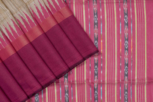 Bhagalpur Khadi Tussar Silk Saree by Chakor PSCK260251 - Parisera