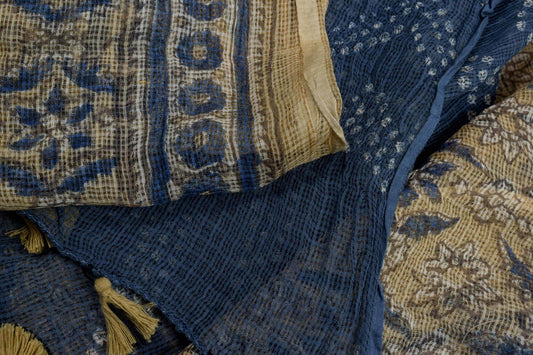 Kota Doria Saree Bandhani || Ajrakh by Chakor PSCK260295 - Parisera