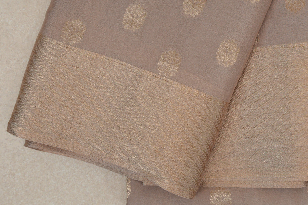 Dark Beige Mysore Silk Saree by Shreenivas Silks PSSR0110361