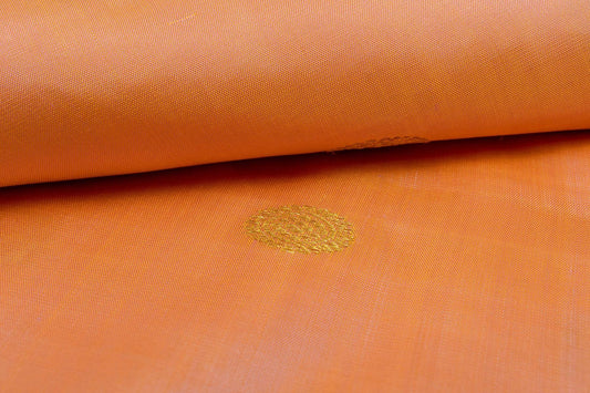 Peach Borderless Kanjivaram Silk Saree by Shreenivas Silks PSSR014839 -