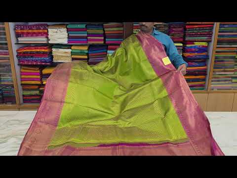 Green Bridal Kanjivaram pure silk saree PSAC0901174