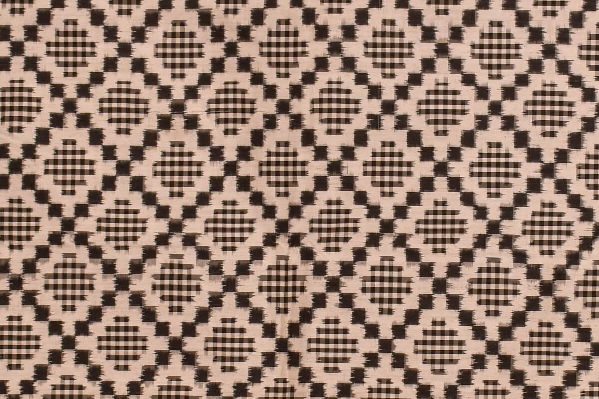 Ikkat Pochampally silk saree Indo fabric PSIF060074 - Parisera