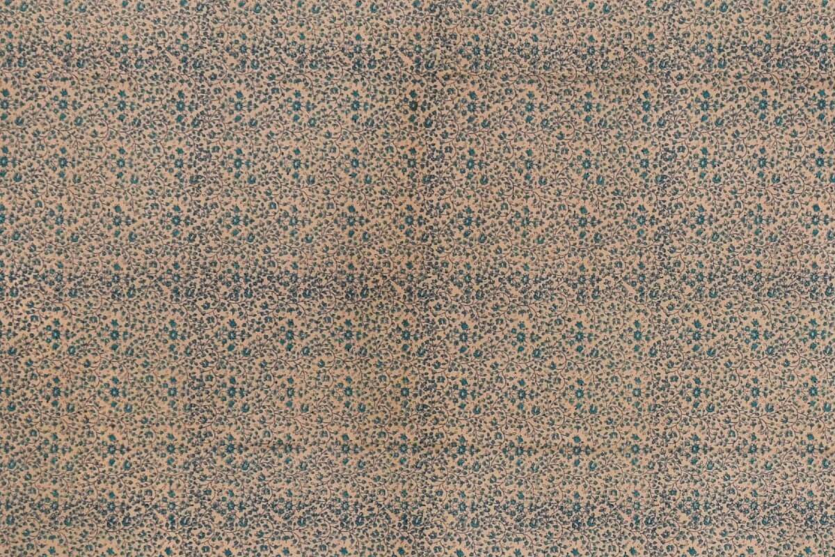 Mulberry silk saree | Hand-block printed Grey and Blue Saree |PSSW29005 - Parisera