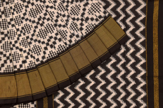 Ikkat Pochampally silk saree Indo fabric PSIF060074 - Parisera