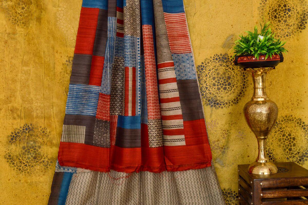 Weavers studio tussar silk saree PSWS140017 - Parisera