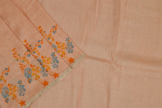 Chanderi Linen saree by Coorv designs PSCO110006 - Parisera