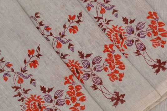 Coorv designs linen saree PSCO110023 - Parisera