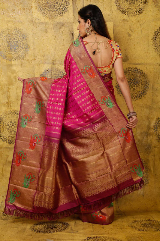 Kanchpuram Pure silk saree PSTL021329 - Parisera