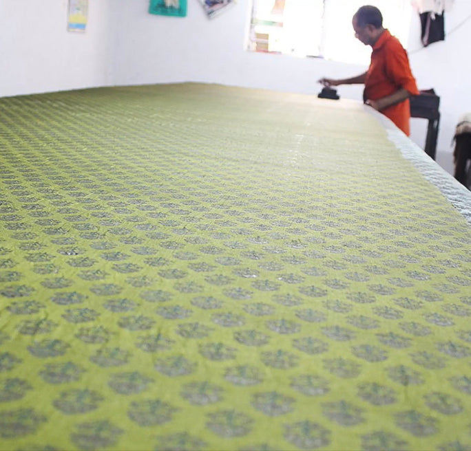 The process of hand-block printing