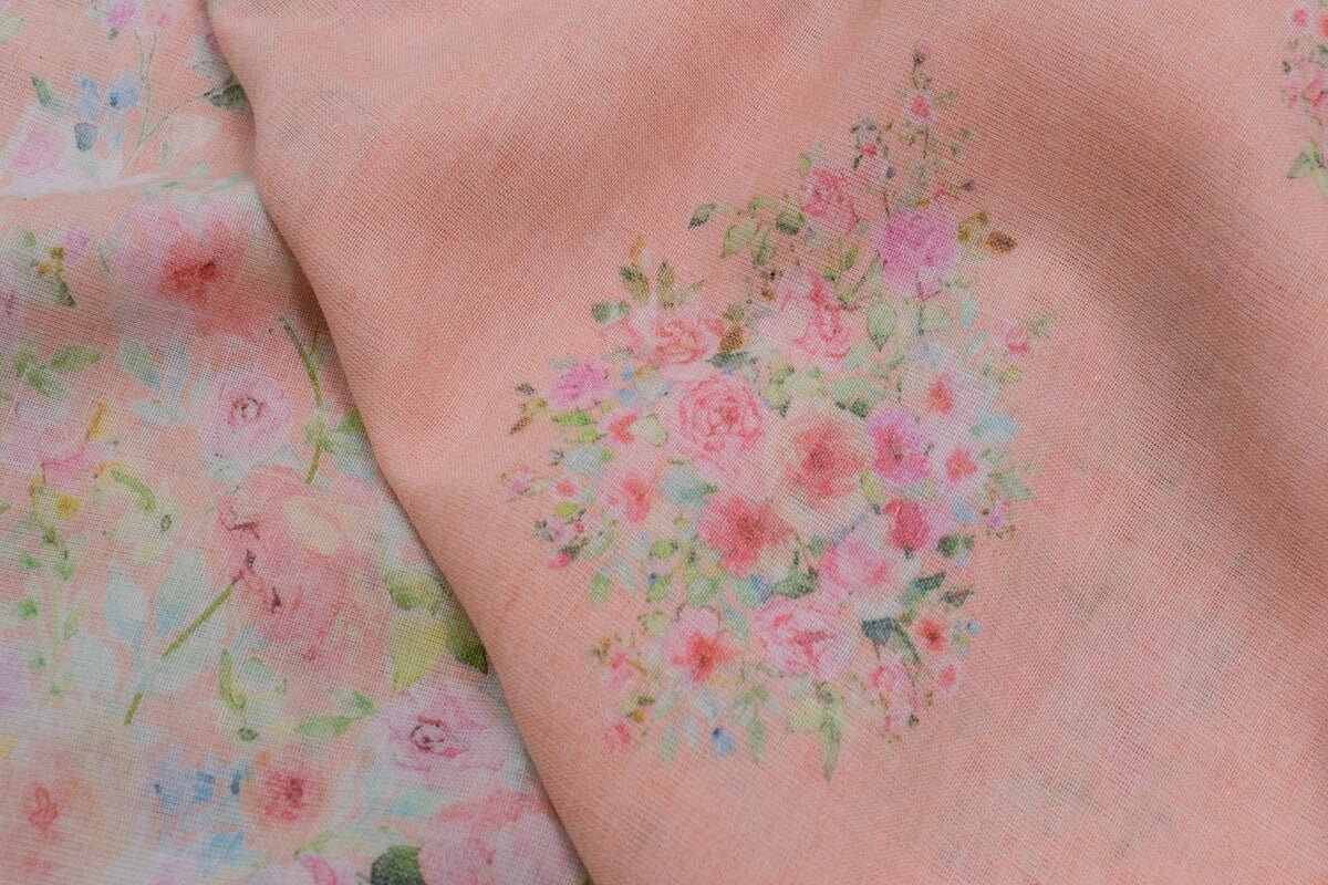 Kashmiri embroidery Sarees || Cotton Sarees, Silk Cotton Sarees by Tina Eapen - Parisera