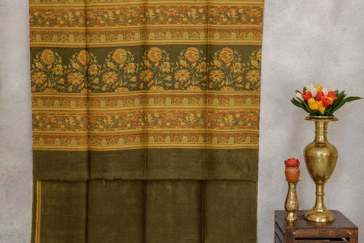 Rutambhara Ajrakh silk saree PSRB330104 - Parisera