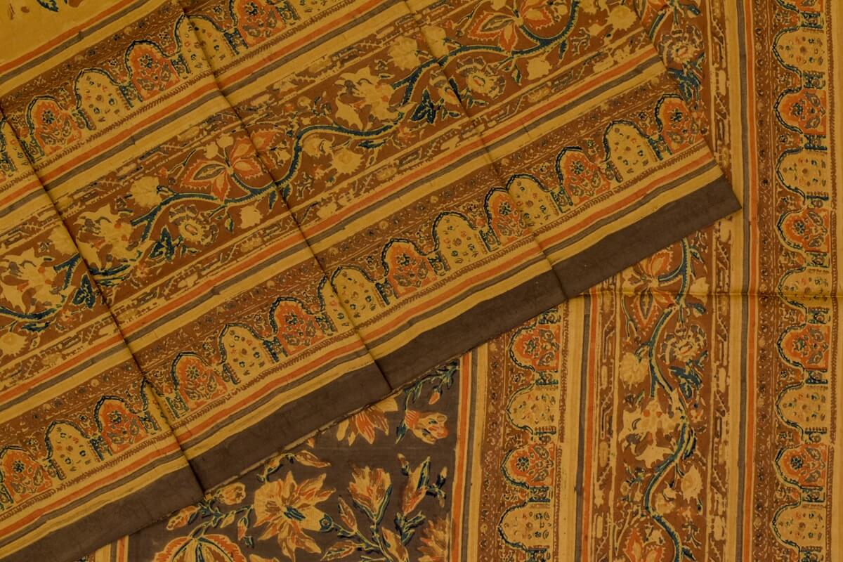 Rutambhara Ajrakh silk saree PSRB330104 - Parisera