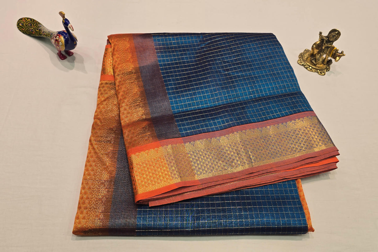 Nine And A Half Yards Silk Cotton Saree by Shreenivas silks PSSR015654