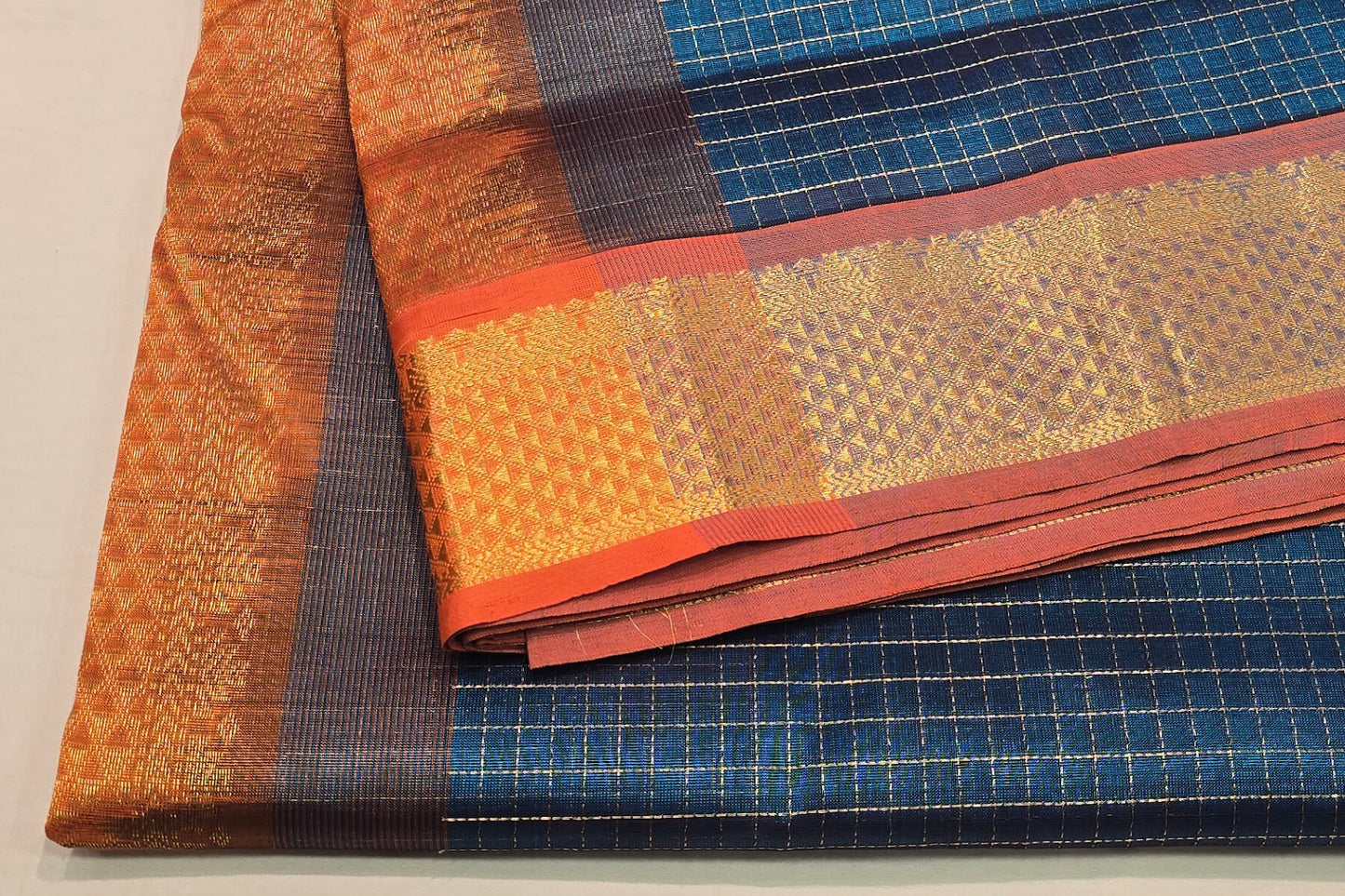 Nine And A Half Yards Silk Cotton Saree by Shreenivas silks PSSR015654