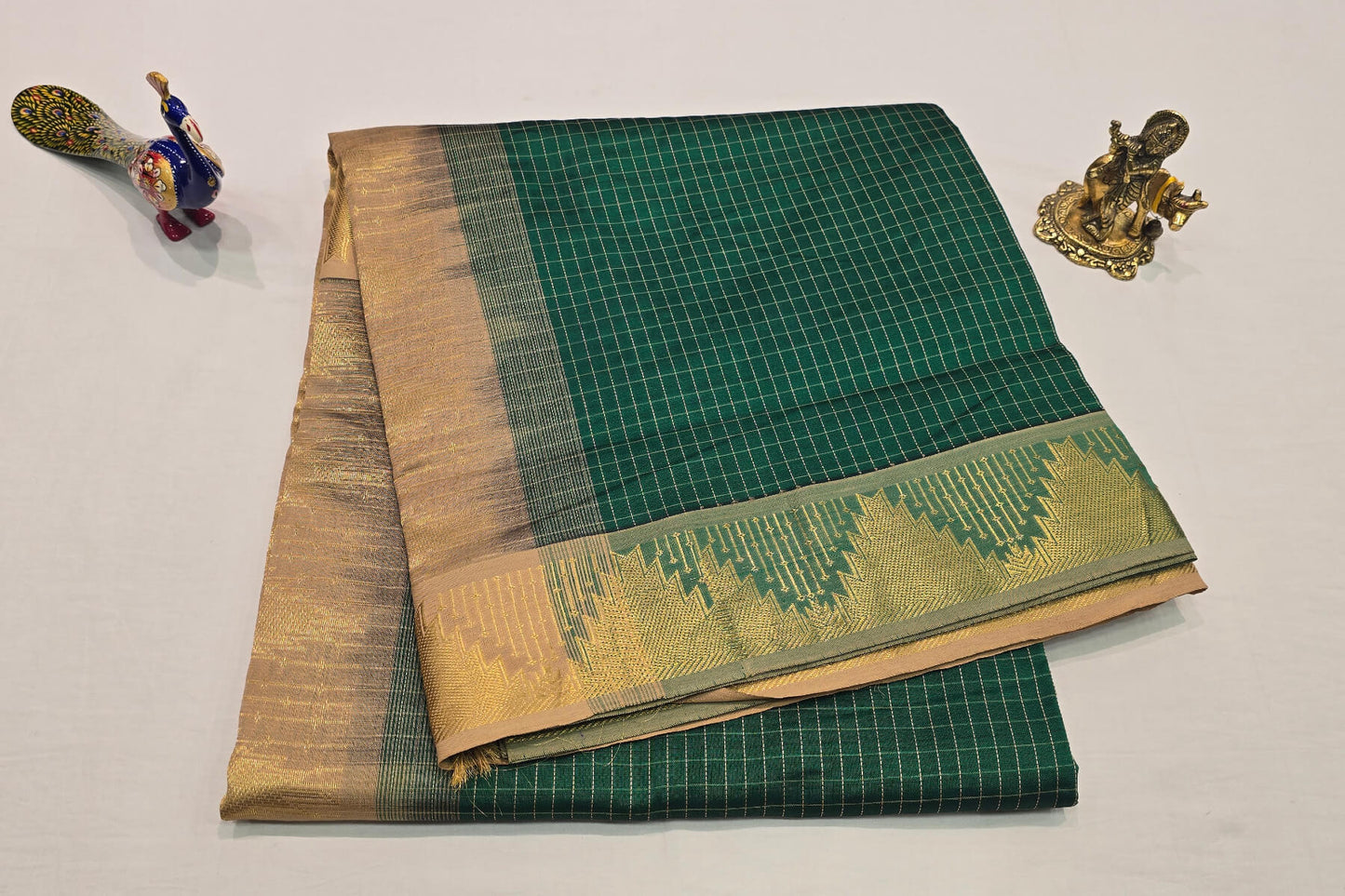 Nine And A Half Yards Semi Silk Cotton Saree by Shreenivas silks PSSR015657