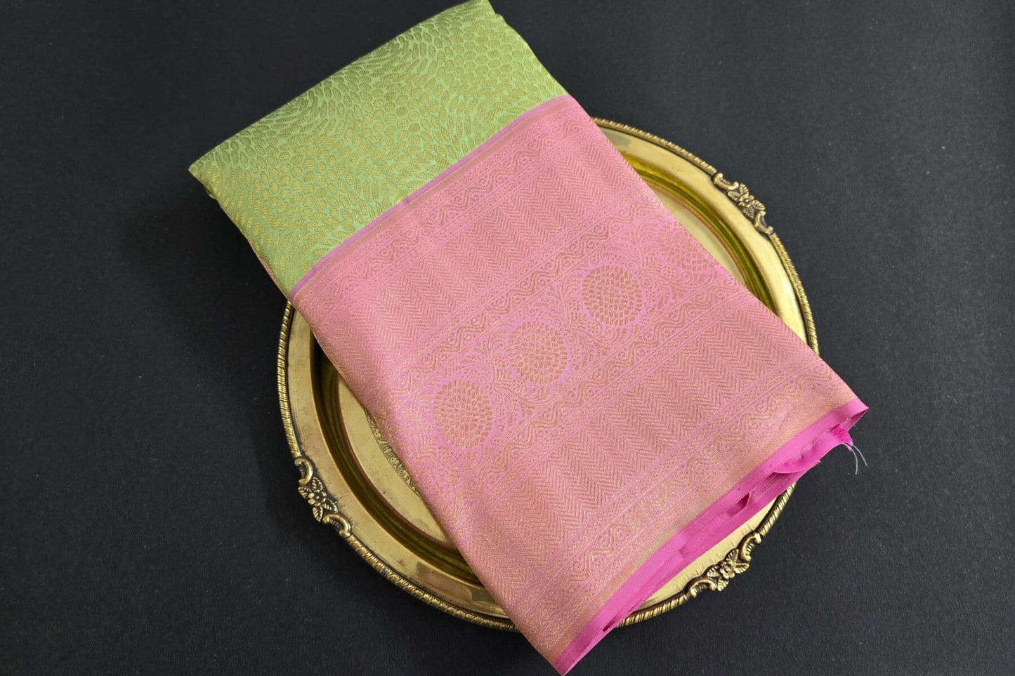 Light Green Kanjivaram Silk Saree by Tharakaram PSTK04058