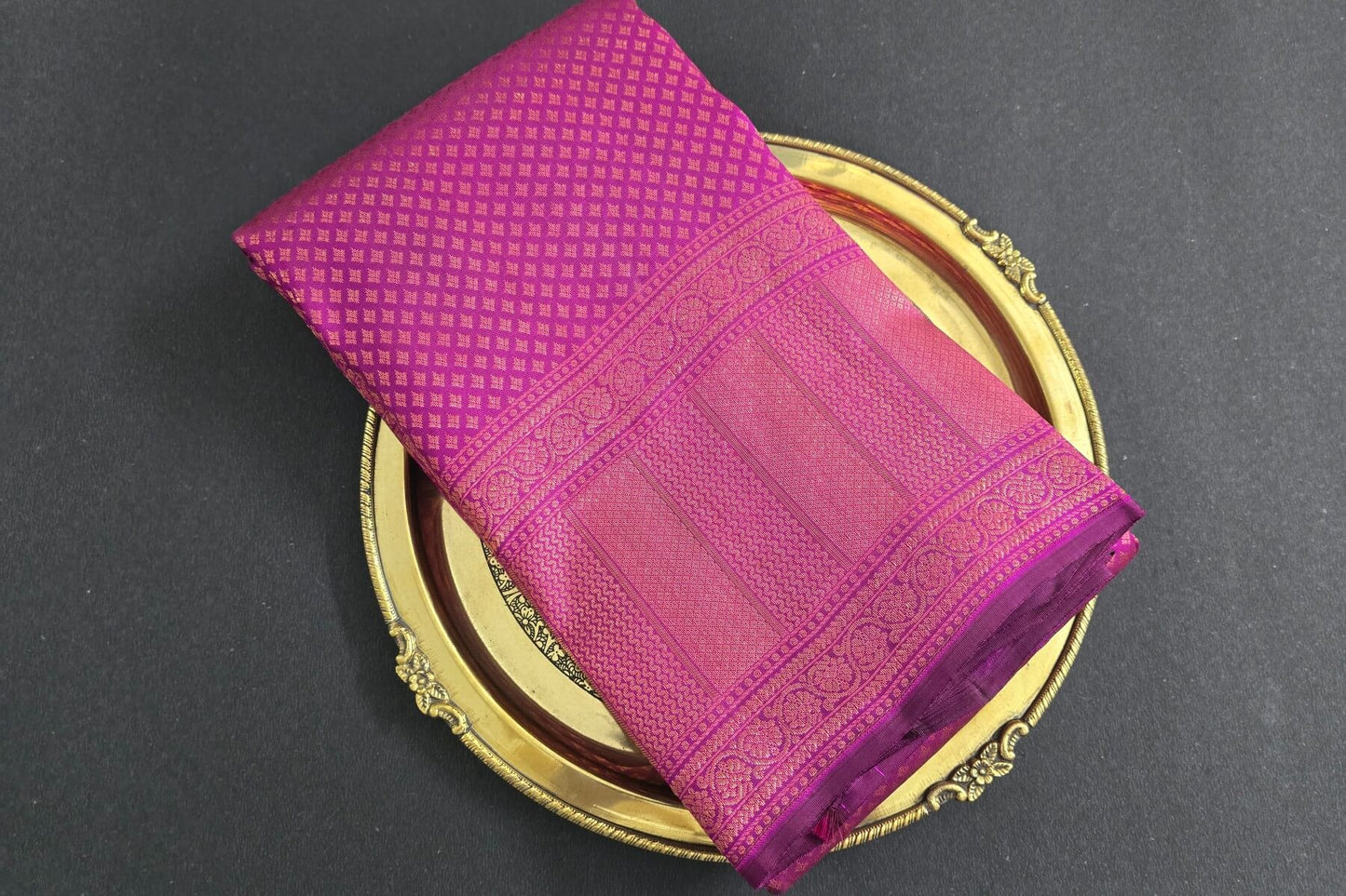 Purple Bridal Kanjivaram Silk Saree by Tharakaram PSTK04074