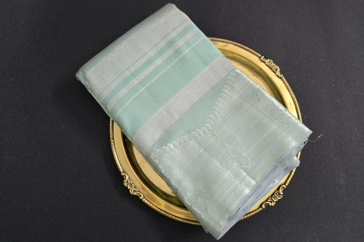 Pastel Blue Kanjivaram Silk Saree by Tharakaram PSTK04081