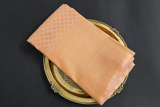 Beige Bridal Kanjivaram Silk Saree by Tharakaram PSTK04092