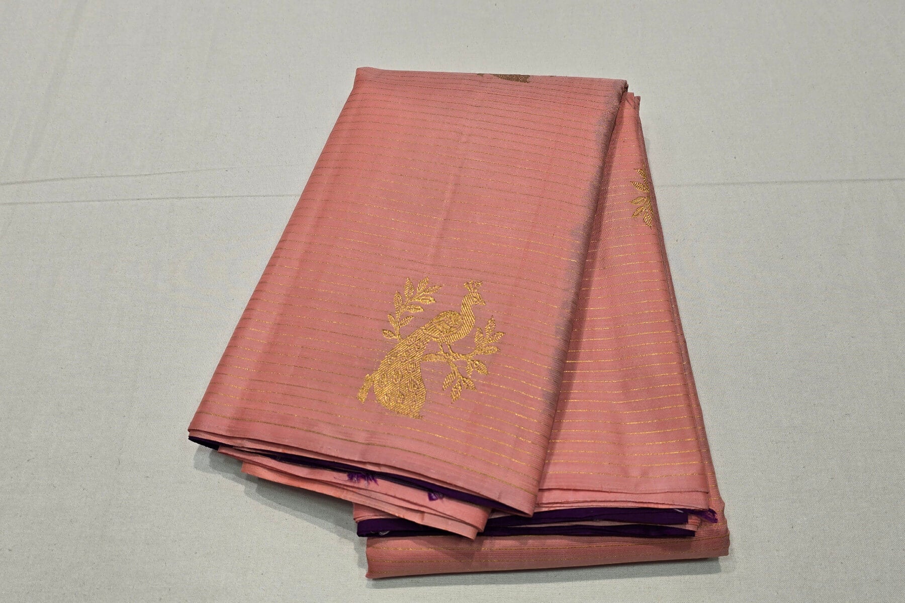 Pink Vaira Oosi Kanjivaram Silk Saree by Shreenivas Silks PSSR015820 - Parisera