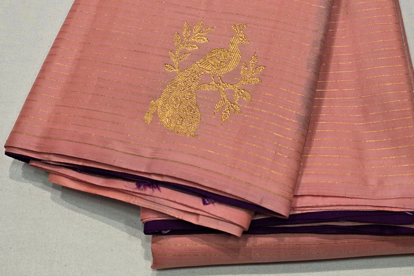 Pink Vaira Oosi Kanjivaram Silk Saree by Shreenivas Silks PSSR015820 - Parisera