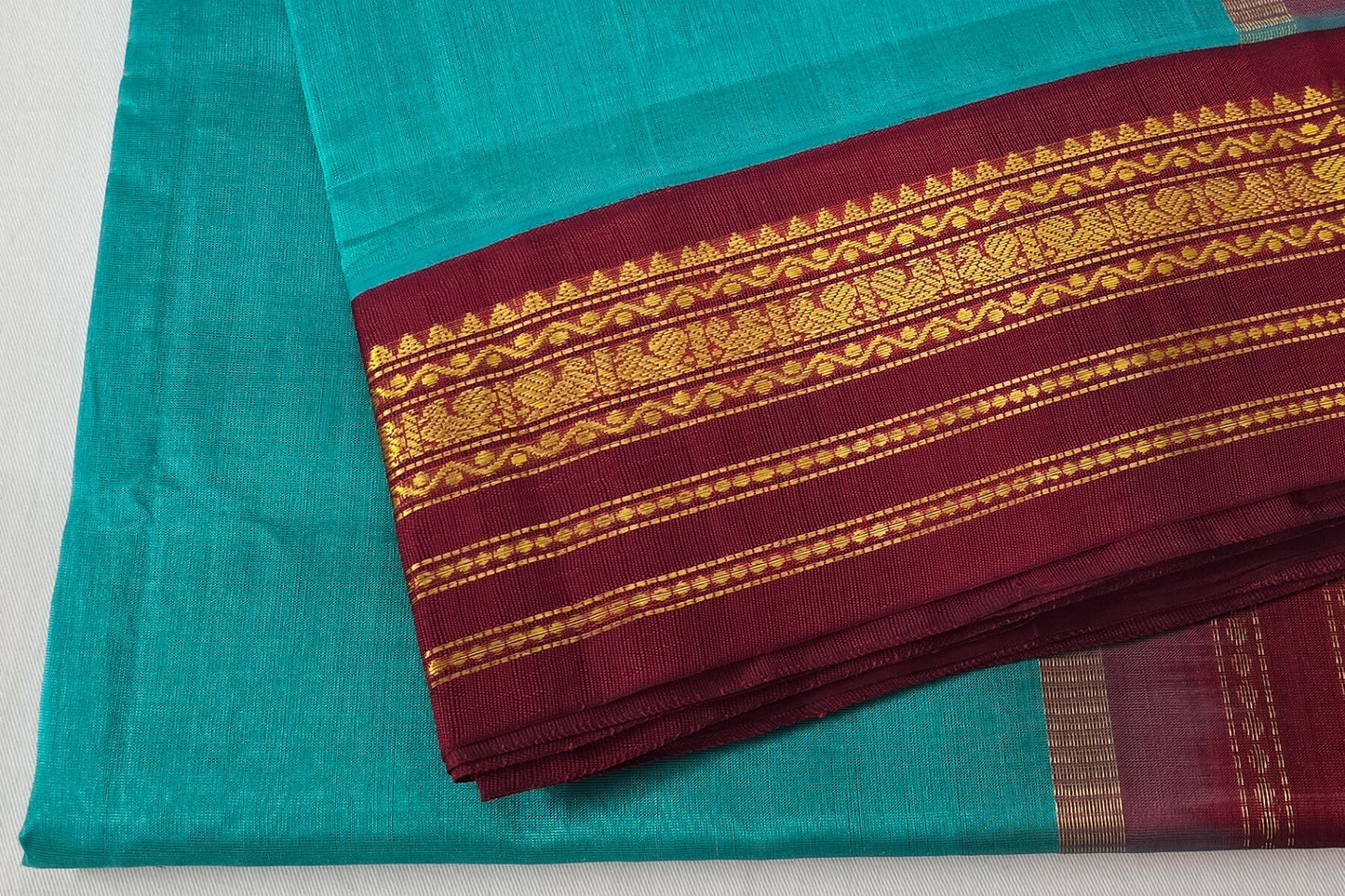 Plain silk cotton saree