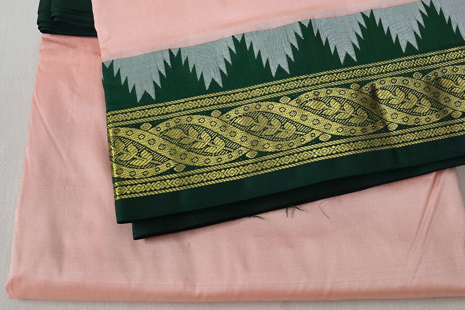 Plain 10 yards madisar silk saree