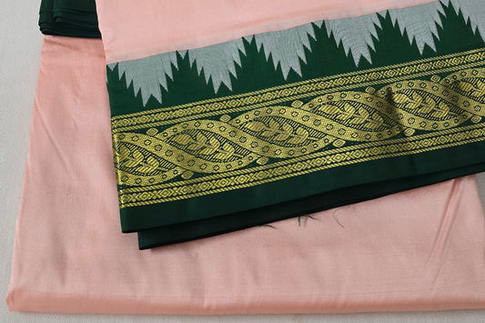 Plain 10 yards madisar silk saree