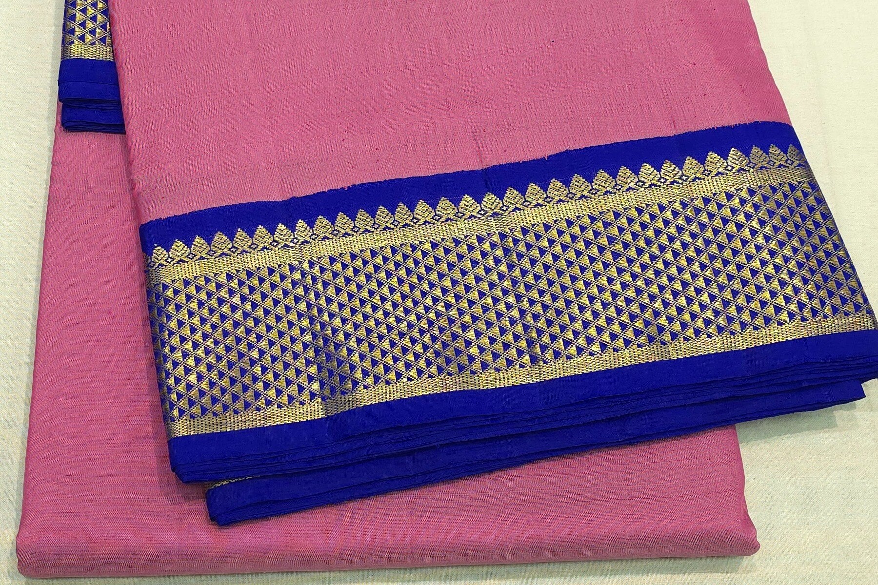 Plain ten yards madisar silk saree