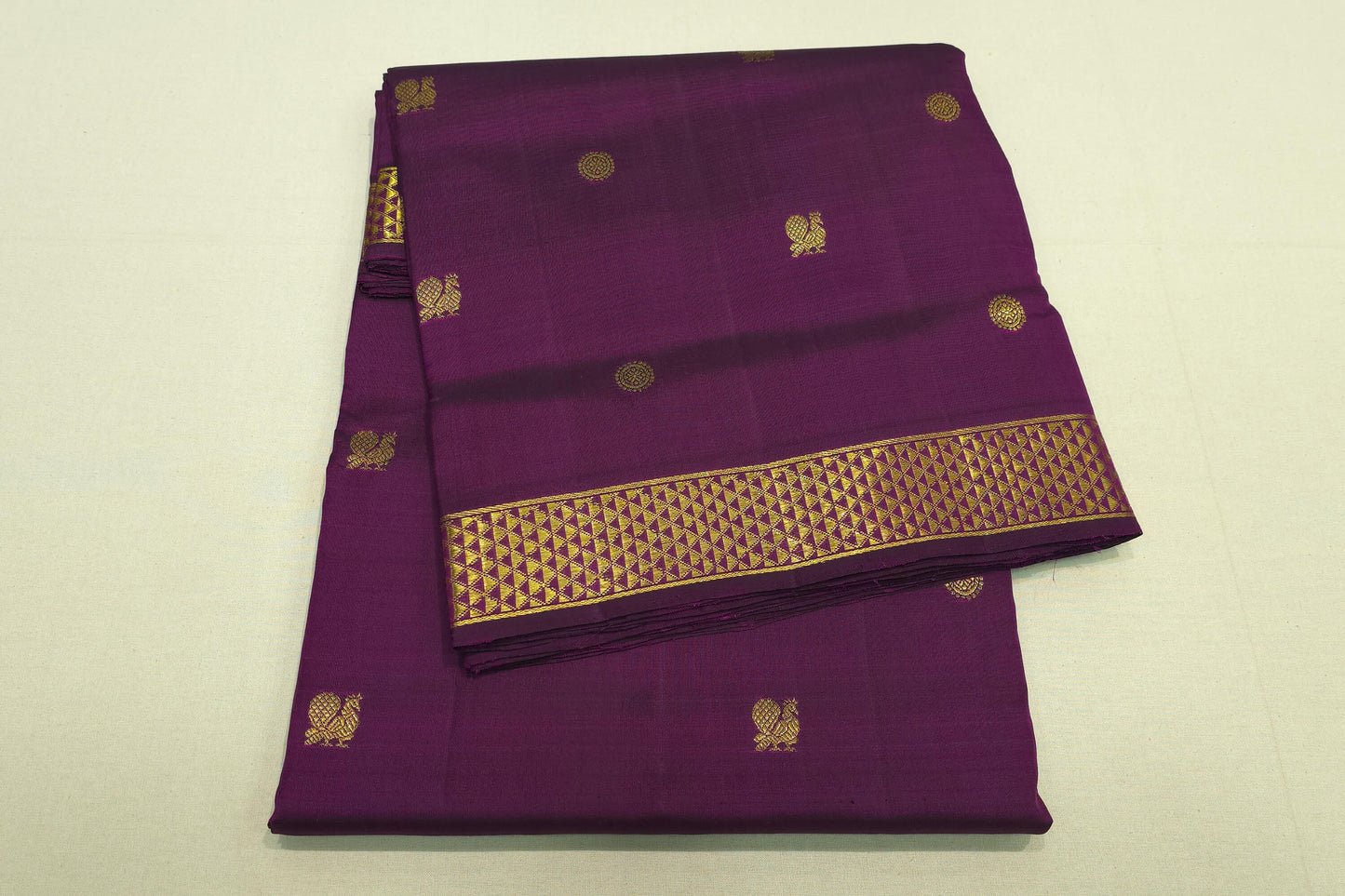 Purple ten yards madisar silk saree