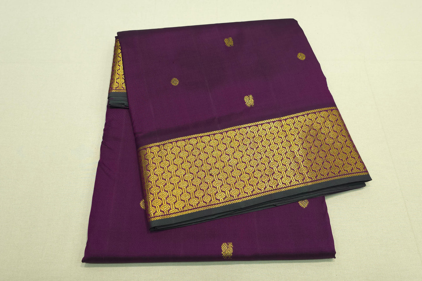 Purple ten yards madisar silk saree