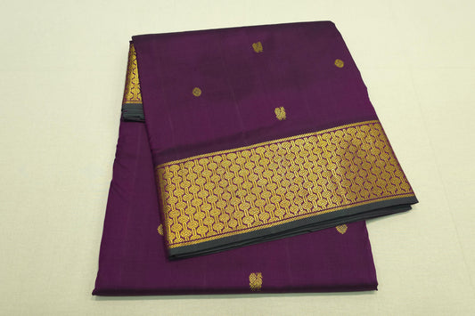 Purple ten yards madisar silk saree