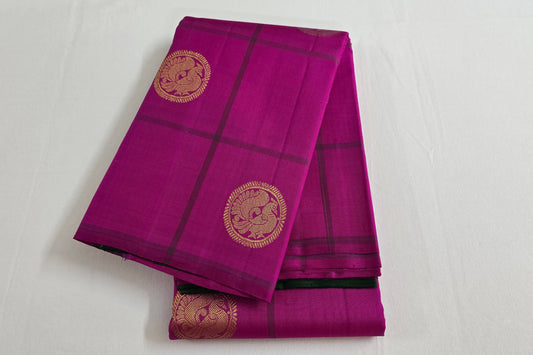 Pink kanchipuram silk saree